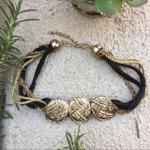 Black & gold women’s choker vintage necklace chain